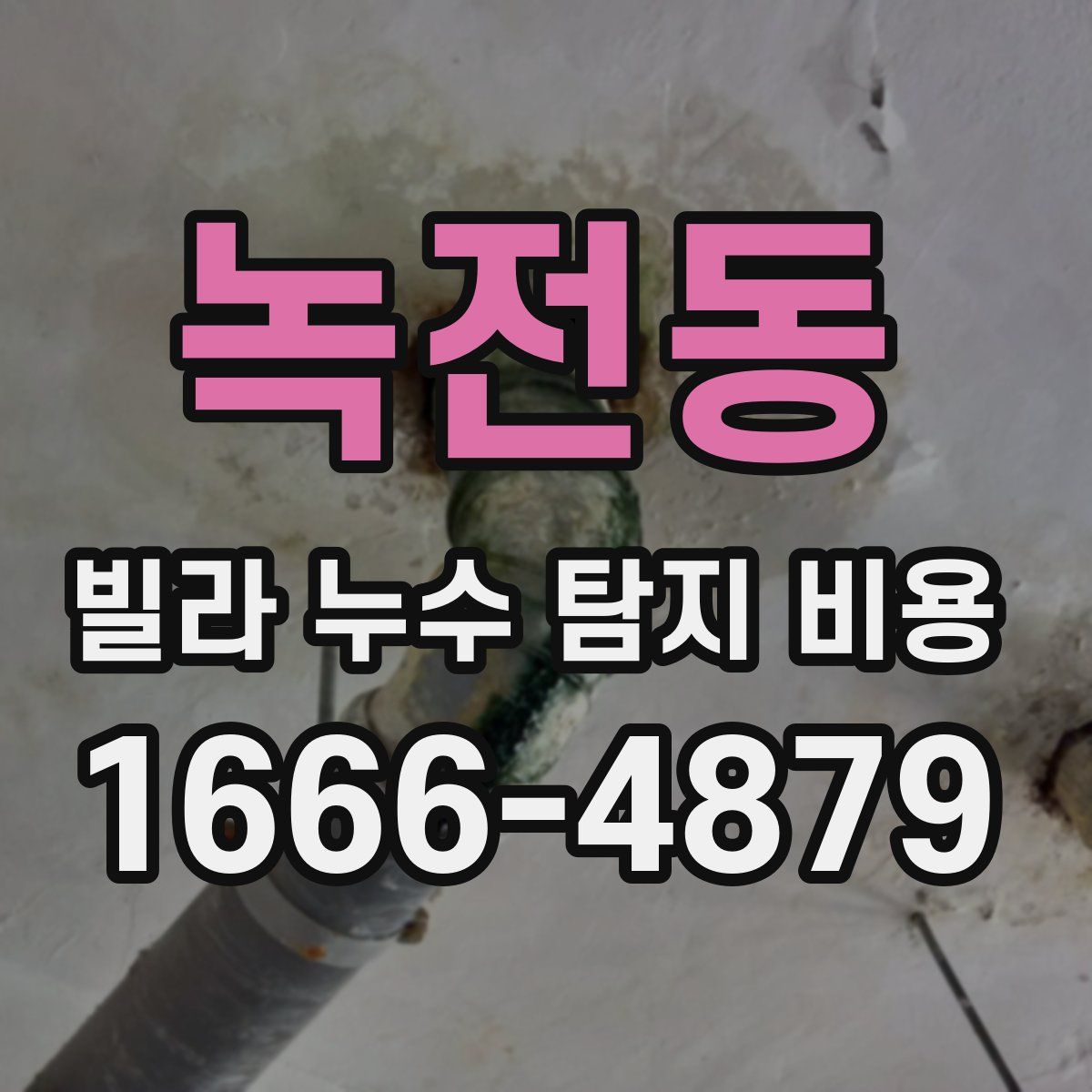 녹전동 빌라 누수 탐지 비용