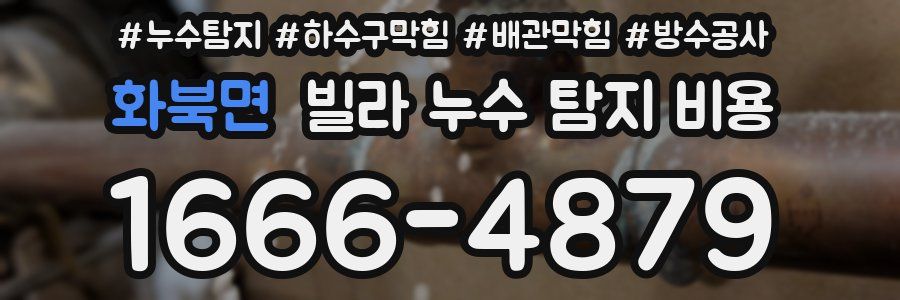 화북면 빌라 누수 탐지 비용