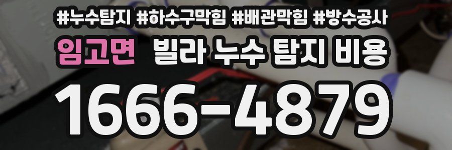 임고면 빌라 누수 탐지 비용