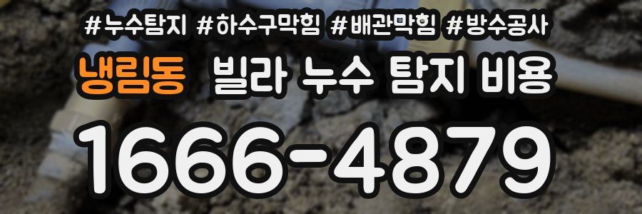냉림동 빌라 누수 탐지 비용