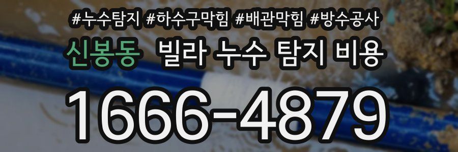 신봉동 빌라 누수 탐지 비용