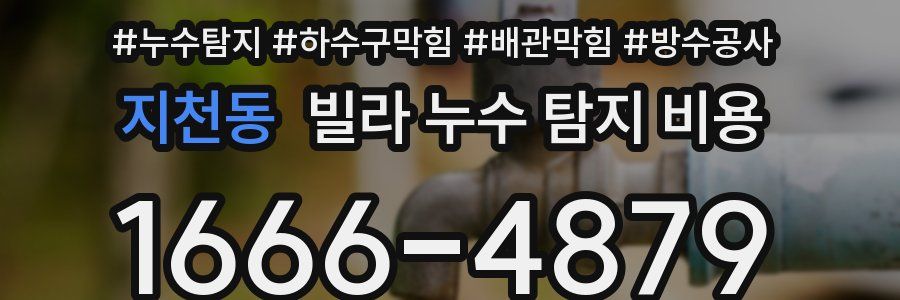 지천동 빌라 누수 탐지 비용