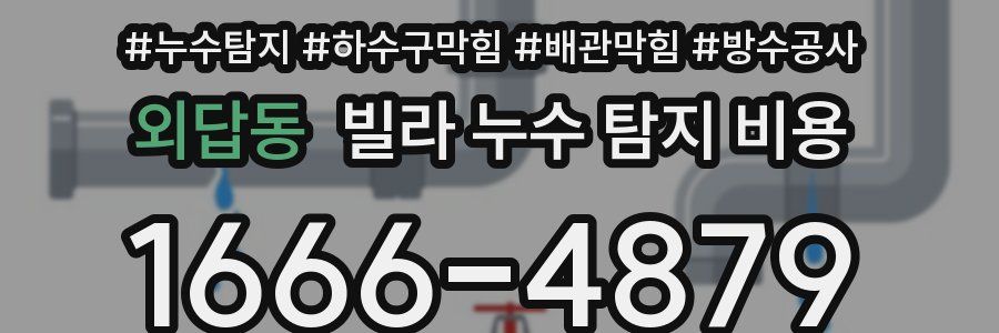 외답동 빌라 누수 탐지 비용