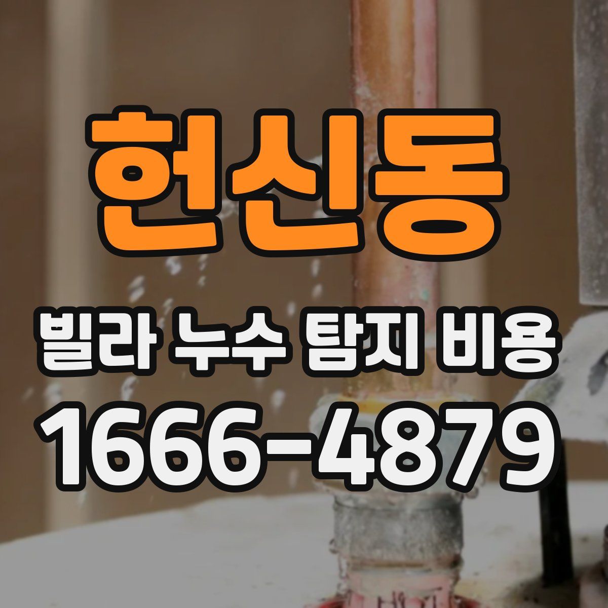 헌신동 빌라 누수 탐지 비용