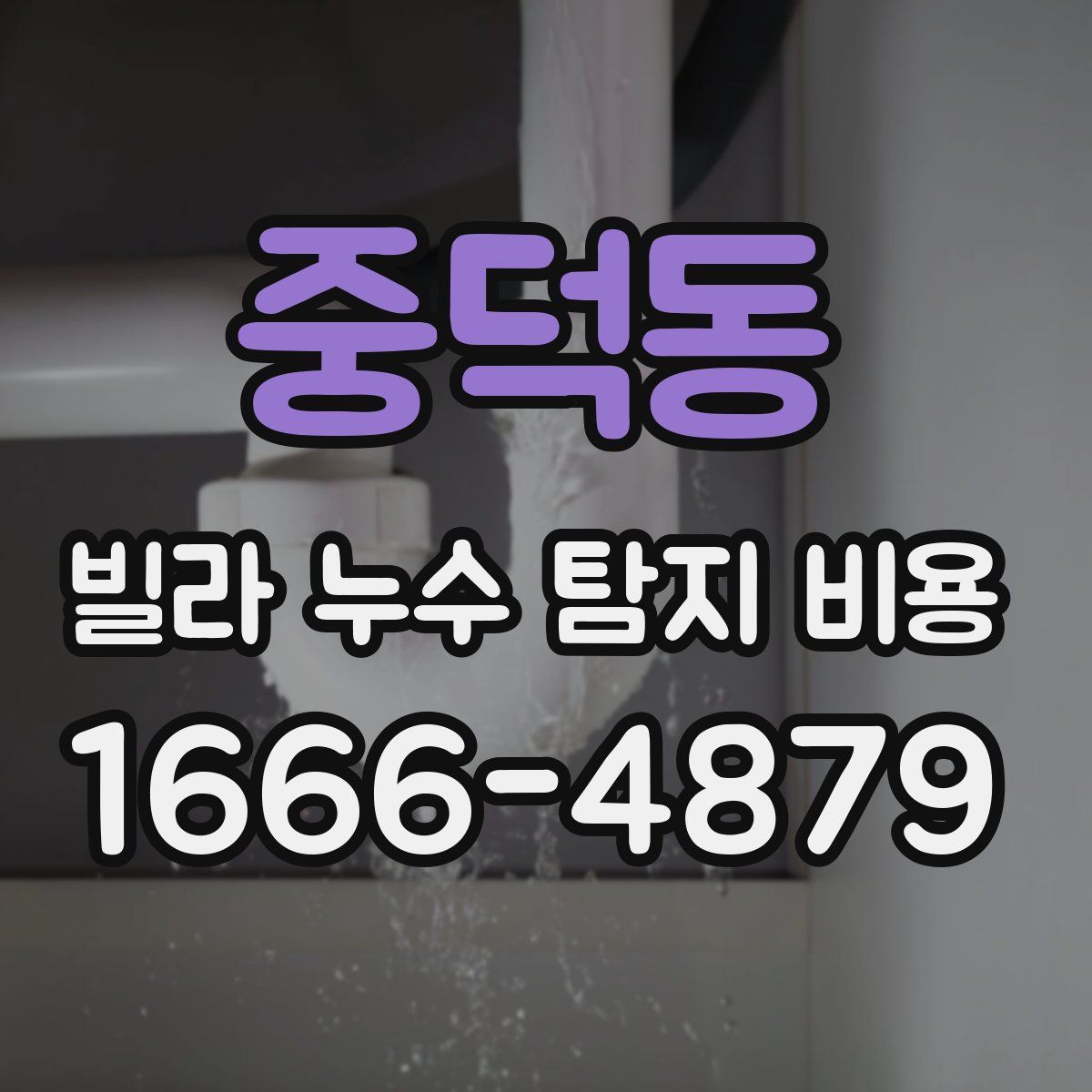 중덕동 빌라 누수 탐지 비용