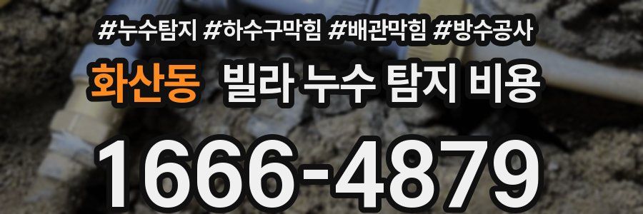 화산동 빌라 누수 탐지 비용