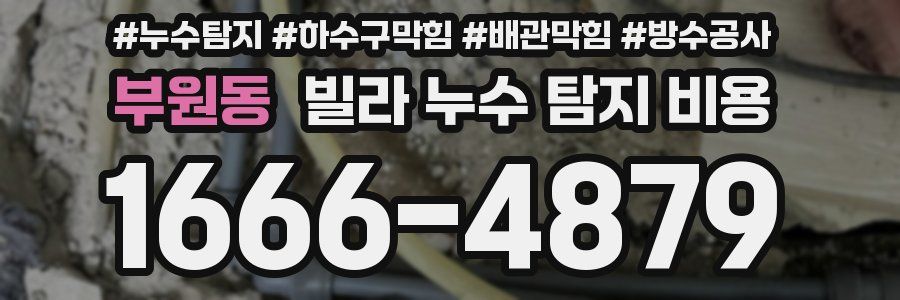 부원동 빌라 누수 탐지 비용