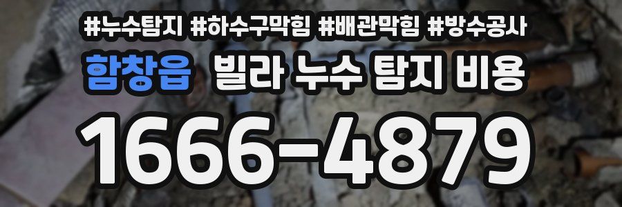 함창읍 빌라 누수 탐지 비용