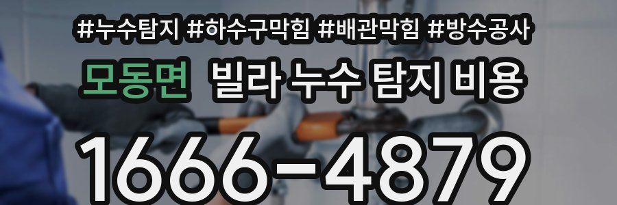 모동면 빌라 누수 탐지 비용