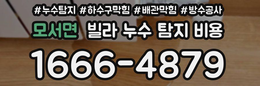 모서면 빌라 누수 탐지 비용