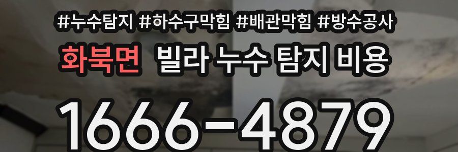 화북면 빌라 누수 탐지 비용