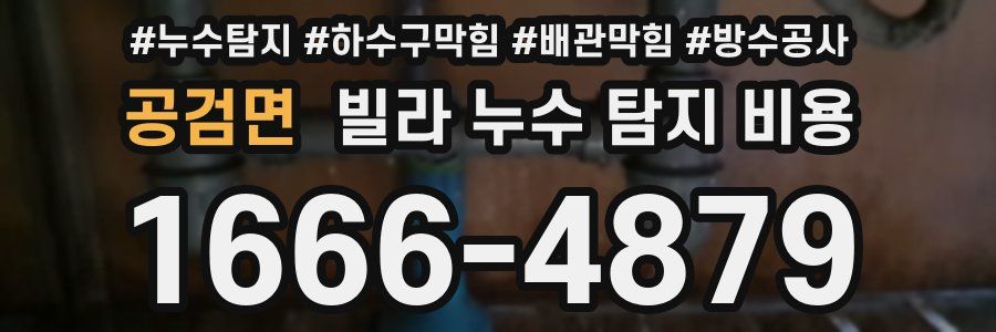 공검면 빌라 누수 탐지 비용