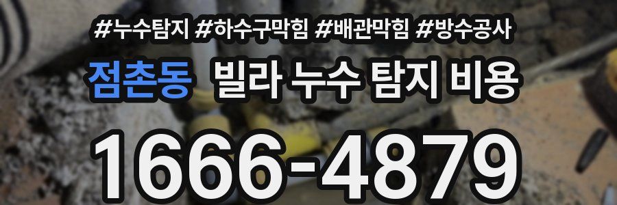 점촌동 빌라 누수 탐지 비용