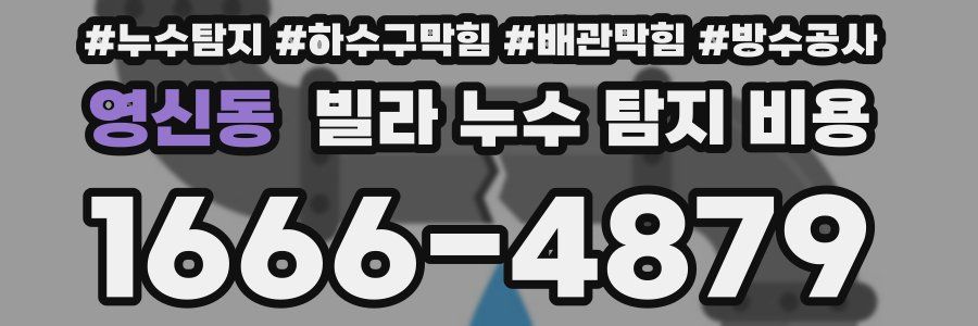 영신동 빌라 누수 탐지 비용