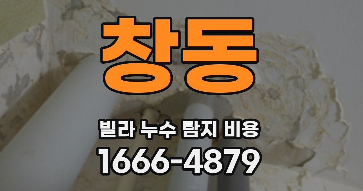창동 빌라 누수 탐지 비용