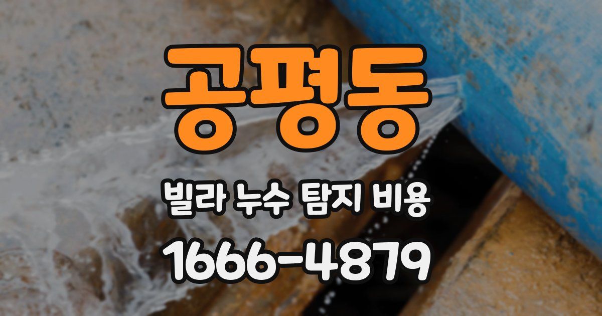 공평동 빌라 누수 탐지 비용