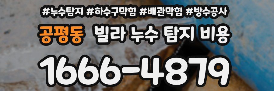공평동 빌라 누수 탐지 비용