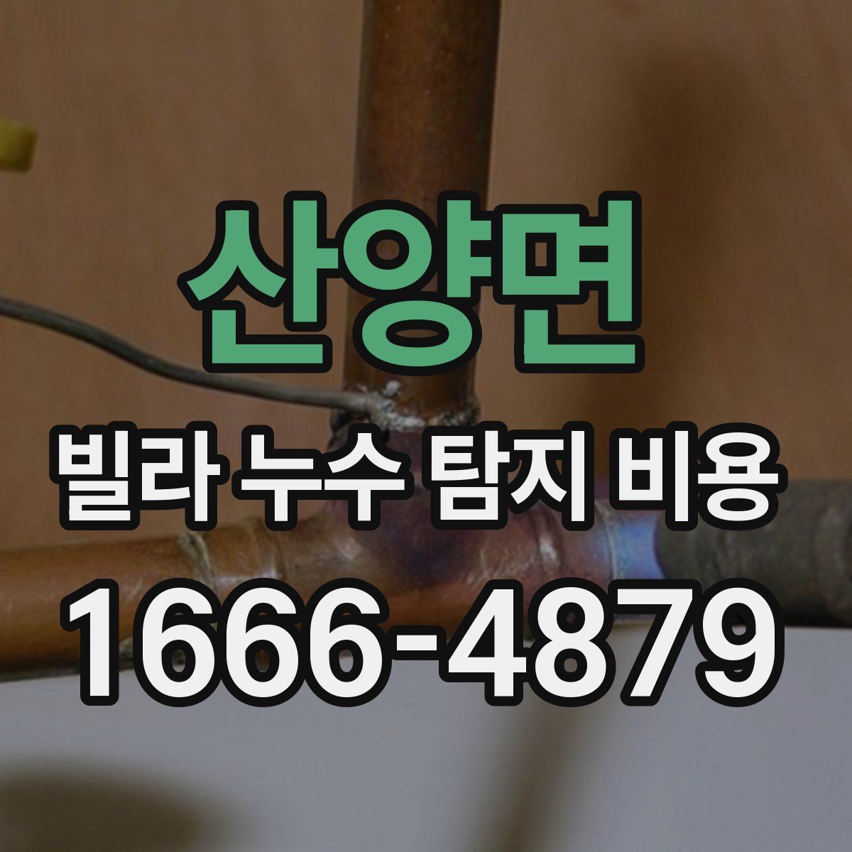 산양면 빌라 누수 탐지 비용