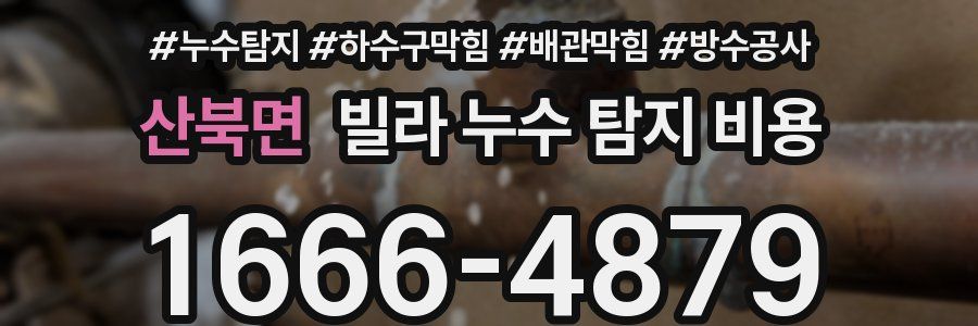 산북면 빌라 누수 탐지 비용