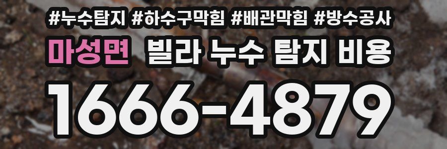 마성면 빌라 누수 탐지 비용