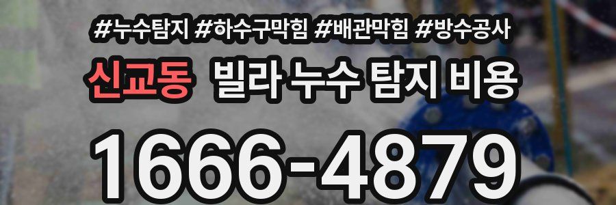 신교동 빌라 누수 탐지 비용