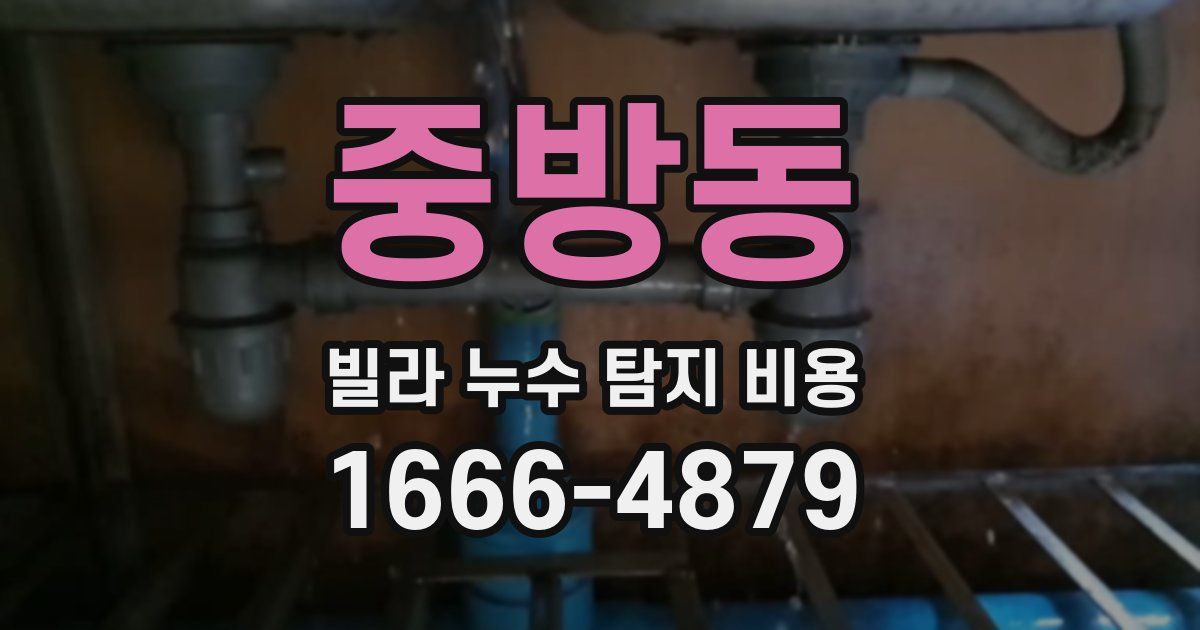 중방동 빌라 누수 탐지 비용