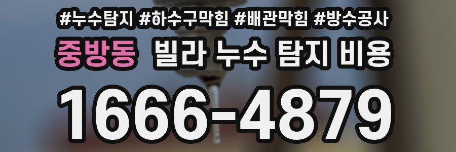 중방동 빌라 누수 탐지 비용
