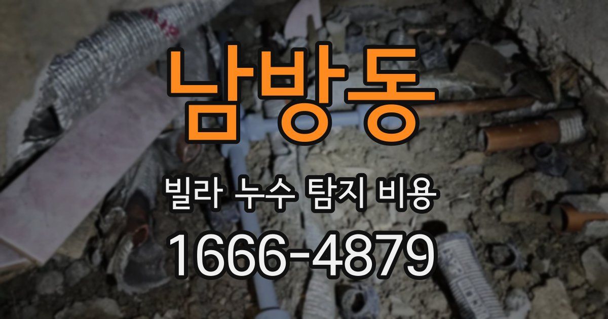 남방동 빌라 누수 탐지 비용