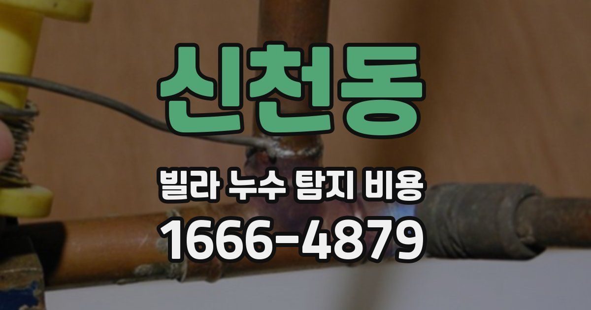 신천동 빌라 누수 탐지 비용