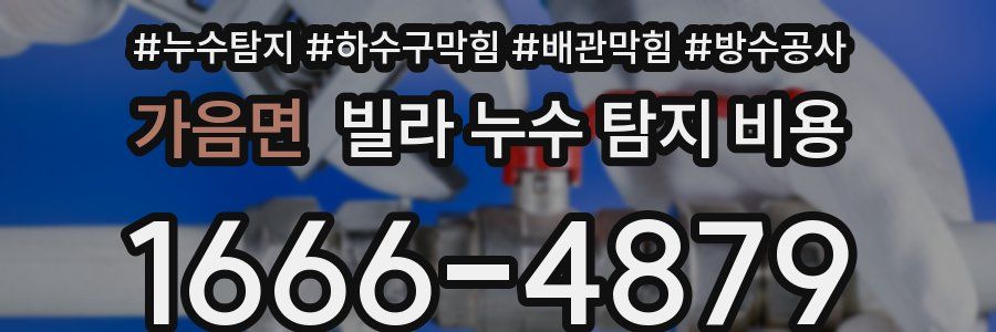 가음면 빌라 누수 탐지 비용