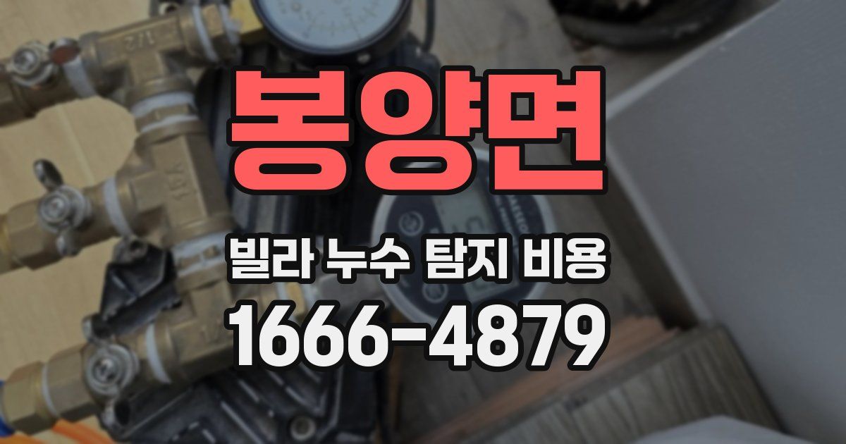 봉양면 빌라 누수 탐지 비용