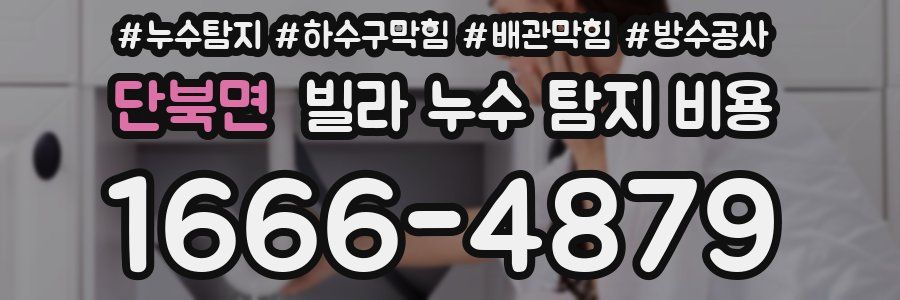 단북면 빌라 누수 탐지 비용