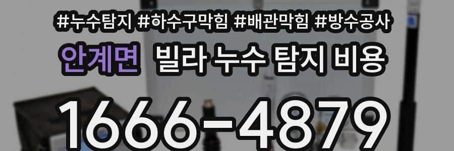 안계면 빌라 누수 탐지 비용