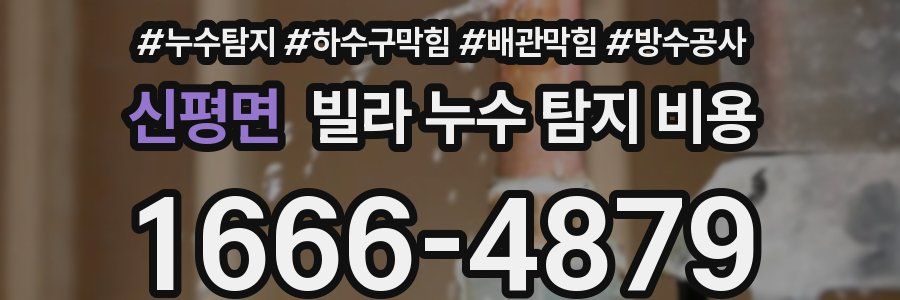 신평면 빌라 누수 탐지 비용