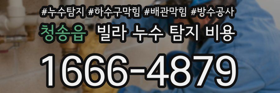 청송읍 빌라 누수 탐지 비용