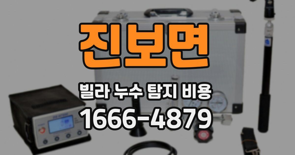 진보면 빌라 누수 탐지 비용