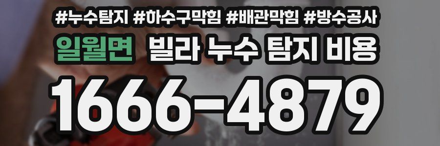 일월면 빌라 누수 탐지 비용