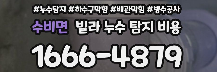 수비면 빌라 누수 탐지 비용