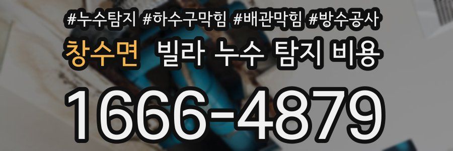창수면 빌라 누수 탐지 비용