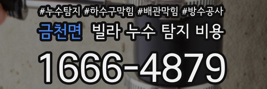 금천면 빌라 누수 탐지 비용