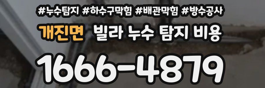 개진면 빌라 누수 탐지 비용