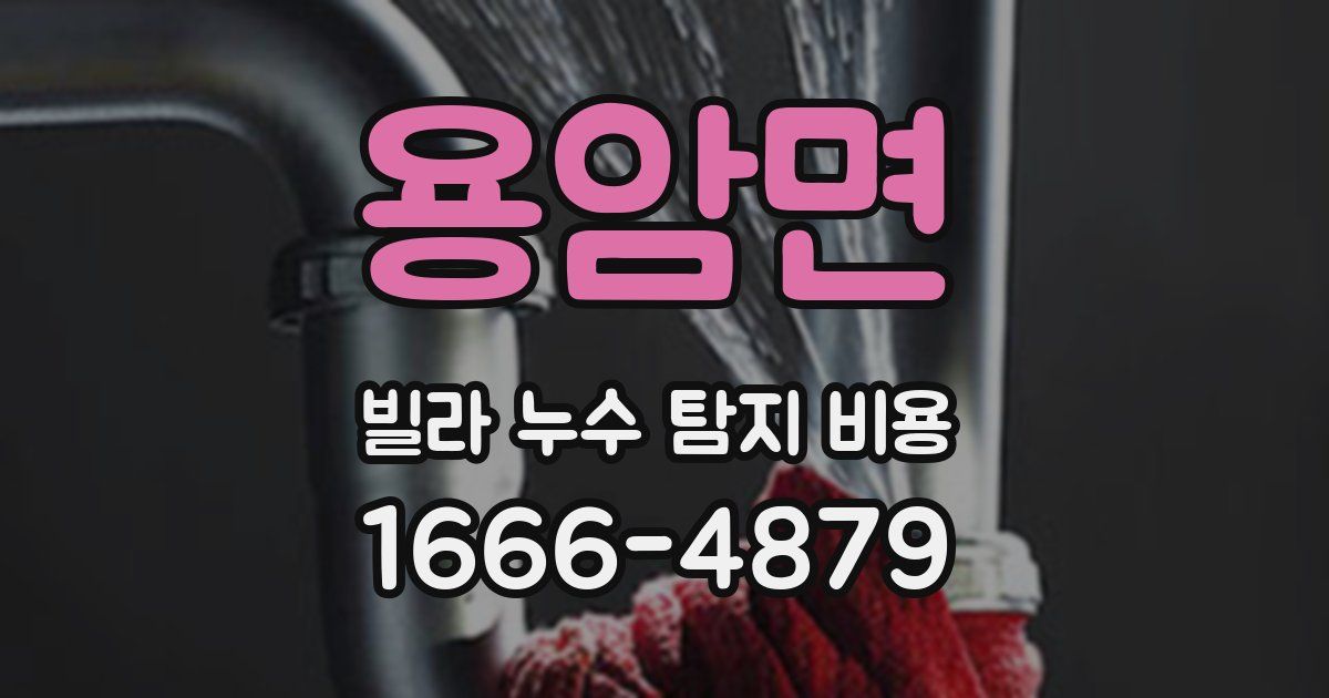 용암면 빌라 누수 탐지 비용