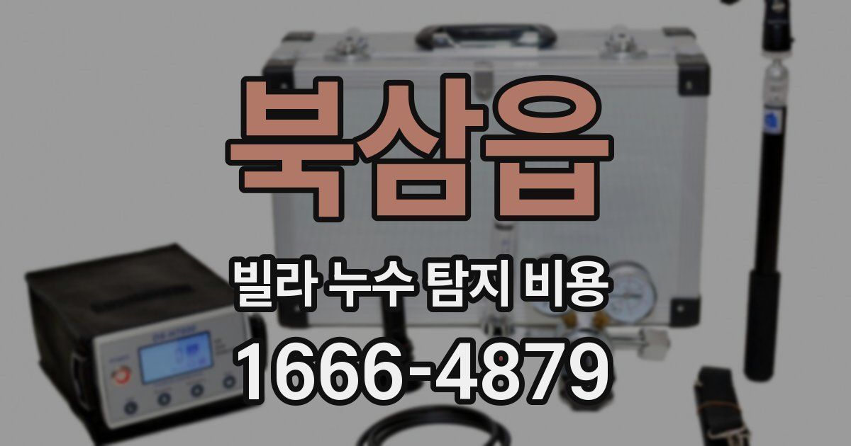 북삼읍 빌라 누수 탐지 비용