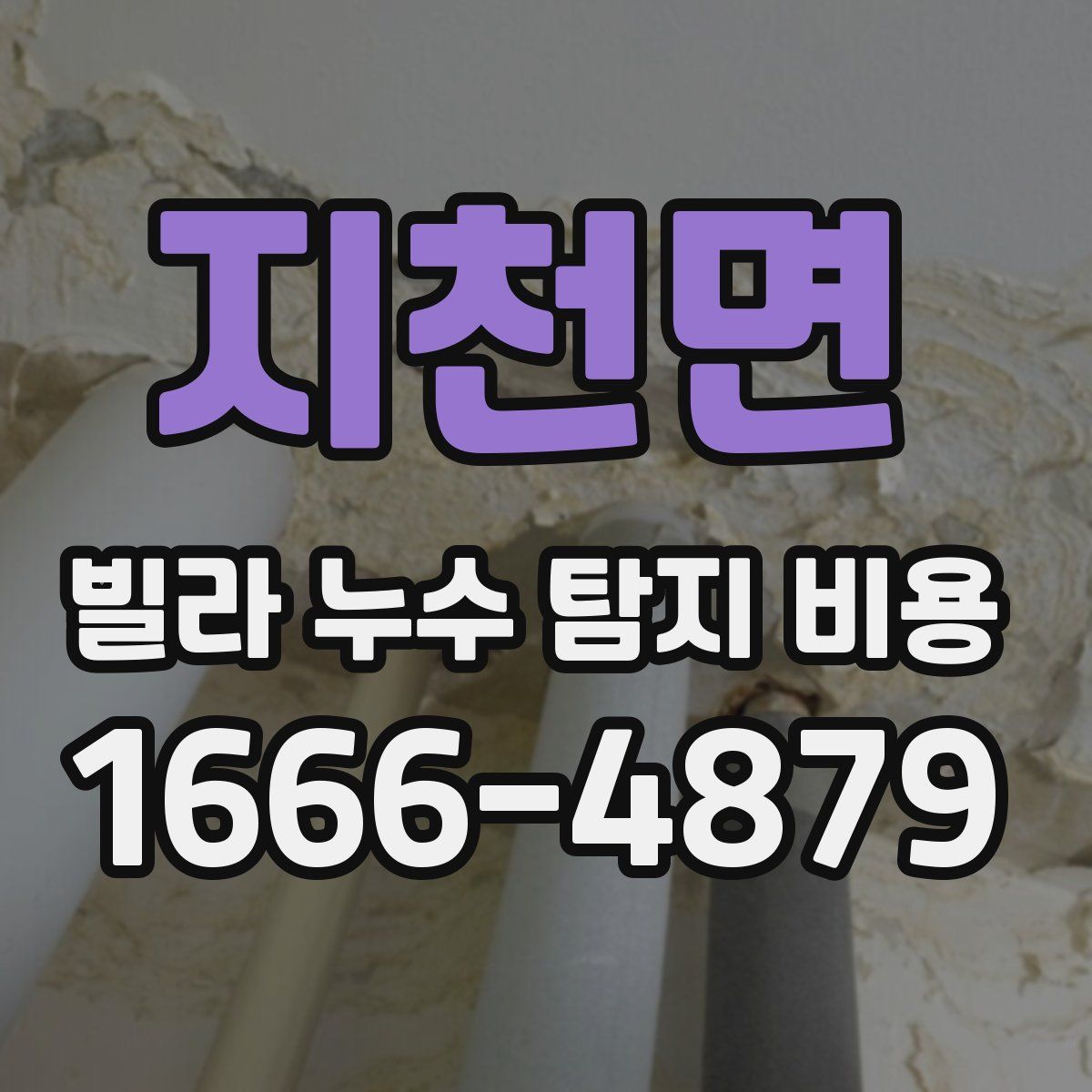 지천면 빌라 누수 탐지 비용