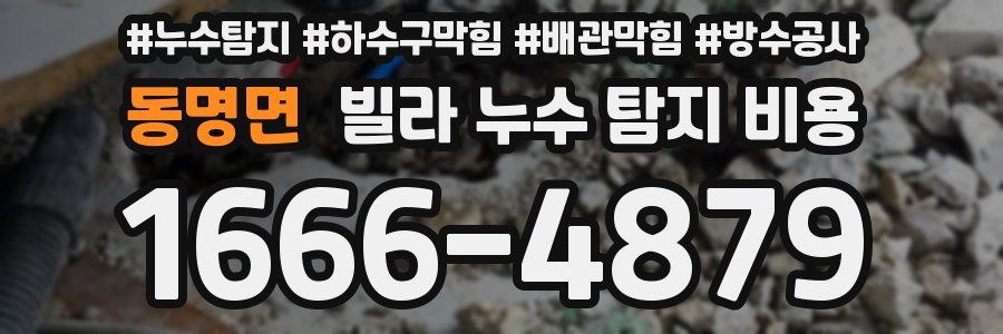동명면 빌라 누수 탐지 비용