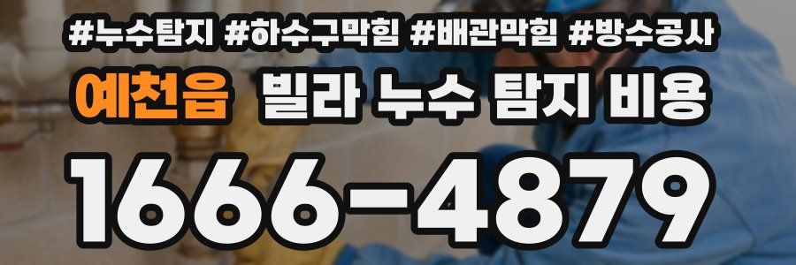 예천읍 빌라 누수 탐지 비용
