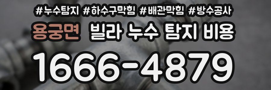 용궁면 빌라 누수 탐지 비용