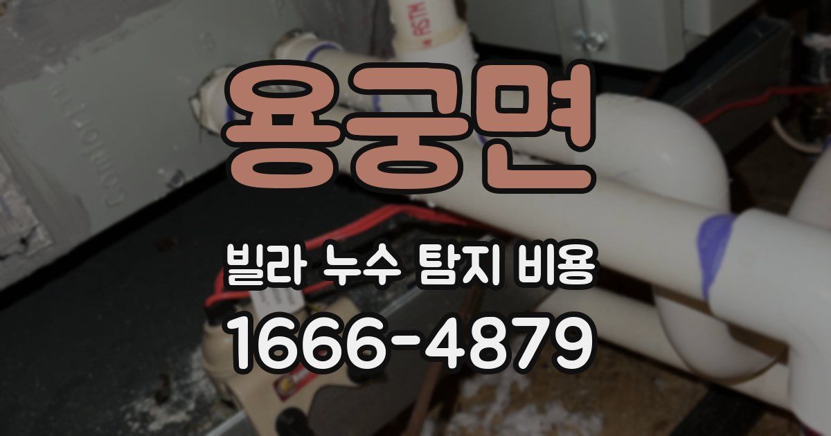 용궁면 빌라 누수 탐지 비용