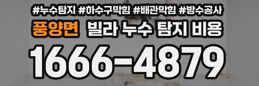 풍양면 빌라 누수 탐지 비용
