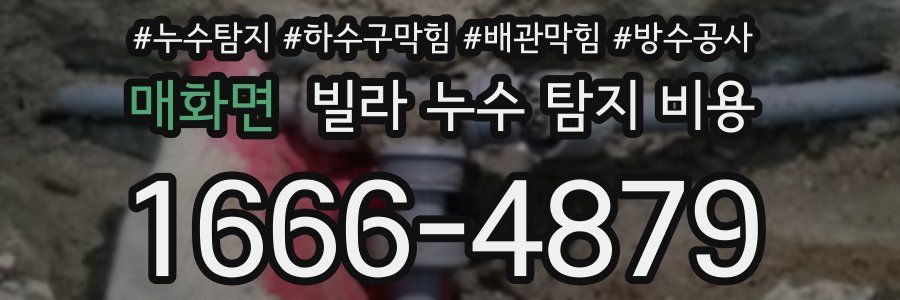 매화면 빌라 누수 탐지 비용